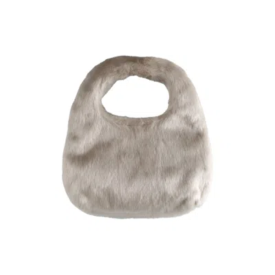 Pre-owned Amomento Fur Tote Bag 'ivory' | Cream | Women's Size Onesize In White