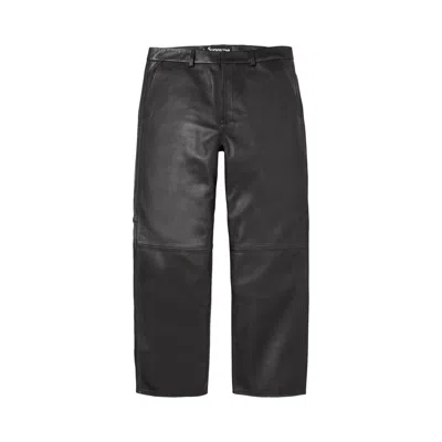 Pre-owned Supreme Leather Trouser 'black' | Men's Size 36