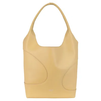 Pre-owned Ferragamo Debossed Cut-out Hobo Bag 'light Yellow' | Women's Size Onesize
