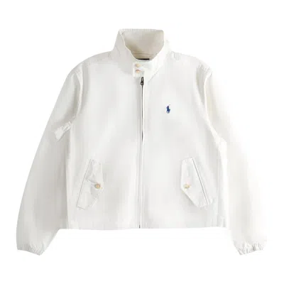 Pre-owned Polo Ralph Lauren Lined Windbreaker Coat 'white' | Women's Size L