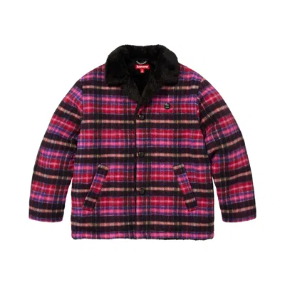 Pre-owned Supreme Plaid Car Coat 'pink' | Men's Size M