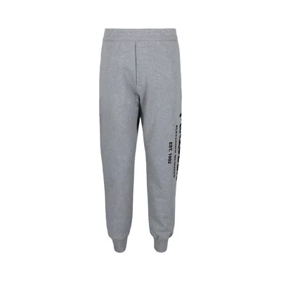 Pre-owned Alexander Mcqueen Graffiti Logo Sweatpants 'grey Black' | Men's Size 109 In Gray