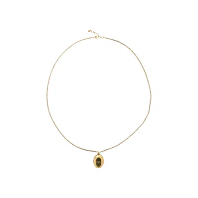 Pre-owned Alexander Mcqueen Faceted Pendant Necklace 'gold' | Women's Size Onesize