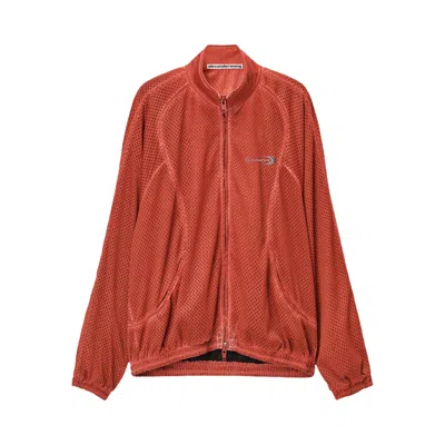 Pre-owned Alexander Wang Perforated Mesh Track Jacket 'washed Red' | Men's Size M