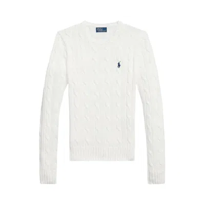 Pre-owned Polo Ralph Lauren Pima Cotton Julianna Long-sleeve Pullover 'white' | Women's Size M