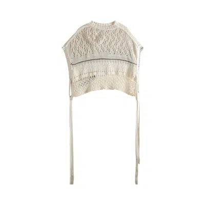 Pre-owned Y's Asymmetric Vest 'off White' | Women's Size 2