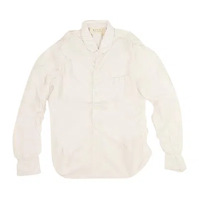 Pre-owned Marni Faded Stripe Poplin Button Down Shirt 'white' | Women's Size 42
