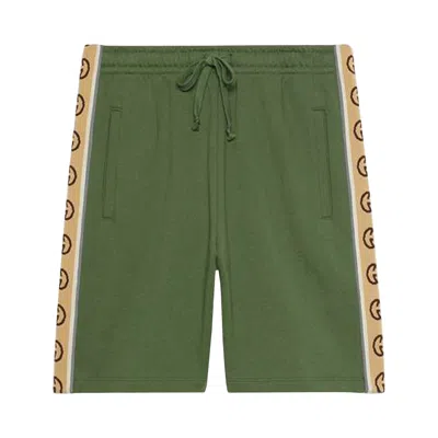 Pre-owned Gucci Cotton Jersey Shorts 'asparagus Green' | Men's Size Xl
