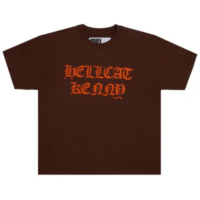 Pre-owned Sp5der Hellcat Kenny Tee 'brown' | Men's Size Xl