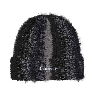 Pre-owned Supreme Tinsel Stripe Beanie 'black' | Men's Size Onesize