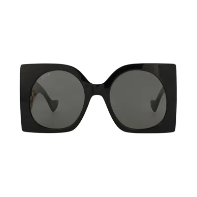 Pre-owned Gucci Square-frame Recycled Acetate Sunglasses 'black Grey' | Women's Size Onesize