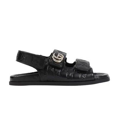 Pre-owned Gucci Wmns Double G Sandal 'black' | Women's Size 4