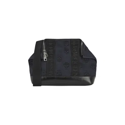Pre-owned Alexander Mcqueen Skull Print Shoulder Bag 'blue Black' | Men's Size Onesize