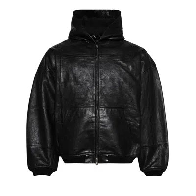 Pre-owned Alexander Wang Patchwork Hoodie Jacket 'black' | Men's Size L