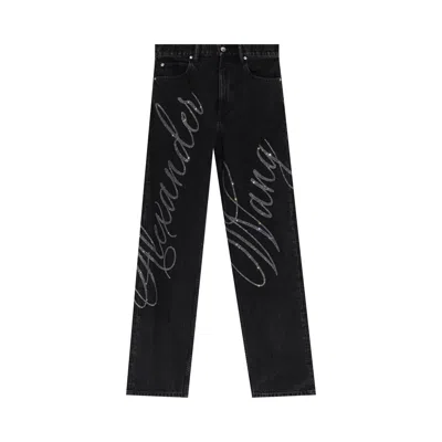 Pre-owned Alexander Wang Ez Mid Rise Jean 'grey Aged' | Women's Size 25 In Gray