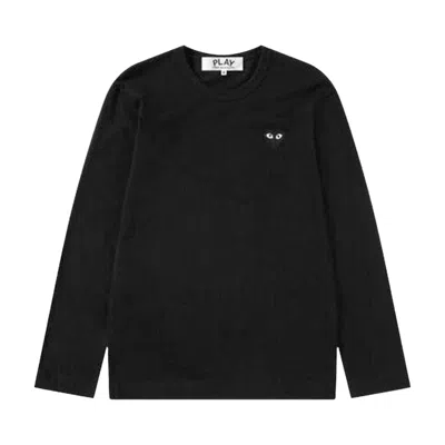Pre-owned Comme Des Garçons Play Small Heart Long-sleeve T-shirt 'black' | Men's Size S