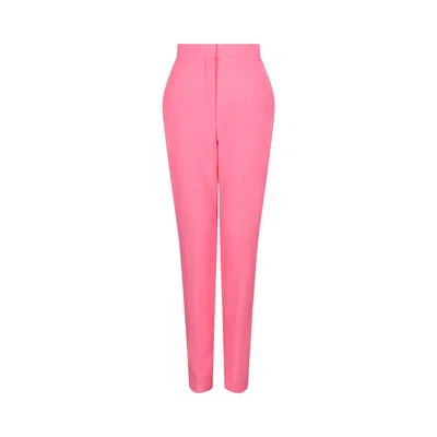 Pre-owned Alexander Mcqueen High-waisted Cigarette Pants 'pink' | Women's Size 40