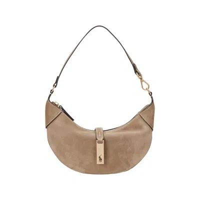 Pre-owned Polo Ralph Lauren Shoulder Bag 'clay' | Tan | Women's Size Onesize In Brown