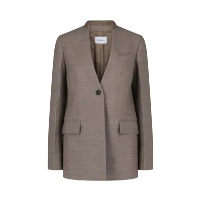Pre-owned Ferragamo Single-breasted Wool Blazer 'beige' | Cream | Women's Size 42 In White