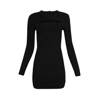 Pre-owned Alexander Wang Cropped Cardigan W/ Cami Mini Dress Twinset 'black' | Women's Size L