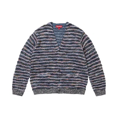 Pre-owned Supreme Textured Cardigan 'navy' | Blue | Men's Size Xxl