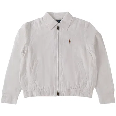 Pre-owned Polo Ralph Lauren Unlined Windbreaker Jacket 'white' | Women's Size L