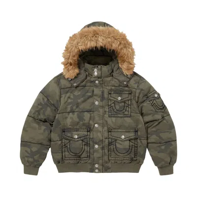 Pre-owned Supreme X True Religion Puffer Jacket 'olive Camo' | Green | Men's Size S