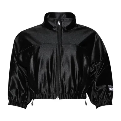 Pre-owned Alexander Wang Cropped Track Jacket W/ Piping 'black' | Women's Size Xs
