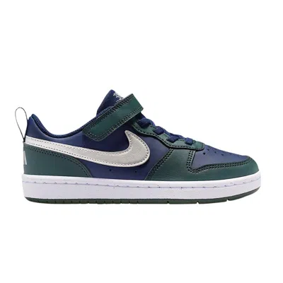Pre-owned Nike Court Borough Low Recraft Ps 'midnight Navy/seaweed/white/metallic Silver' | Blue | Kid's Size