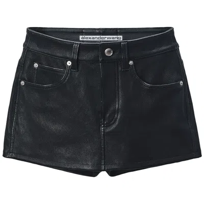 Pre-owned Alexander Wang Mid Rise Mini Skort 'black' | Women's Size 4