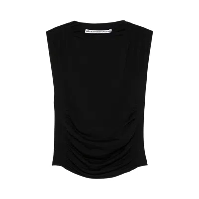 Pre-owned Alexander Wang Ruched Tank 'black' | Women's Size L