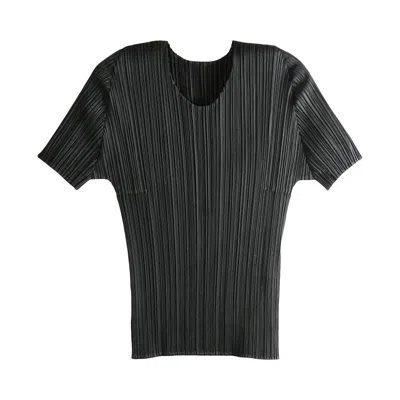 Pre-owned Issey Miyake Pleats Please  Basics Shirt 'black' | Women's Size 3