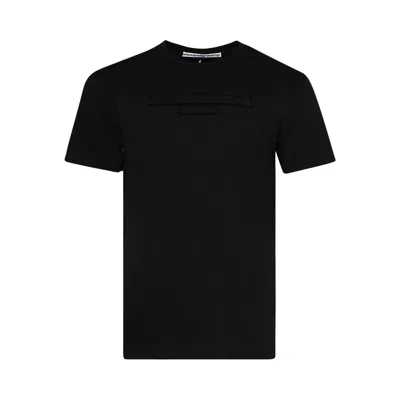 Pre-owned Alexander Wang Distressed Logo Short Sleeve Tee 'black' | Men's Size Xl