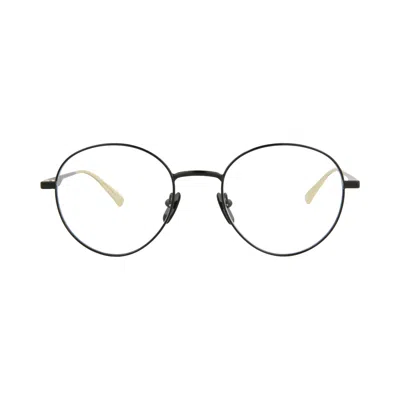 Pre-owned Gucci Round-frame Metal Optical Frames 'black Transparent' | Men's Size Onesize