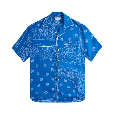 Pre-owned Rhude Bandana Track Shirt 'blue' | Men's Size M