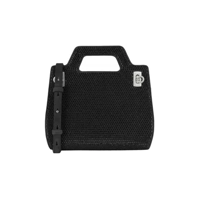 Pre-owned Ferragamo Wanda Mini Stain And Strass Top-handle Bag 'black' | Women's Size Onesize