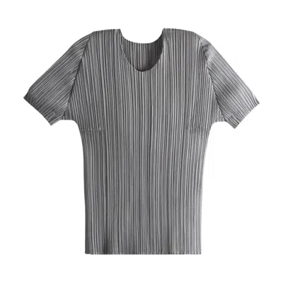 Pre-owned Issey Miyake Pleats Please  Basics Shirt 'grey' | Women's Size 3 In Gray
