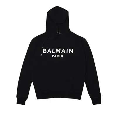 Pre-owned Balmain Logo Hoodie 'black/white' | Men's Size Xl