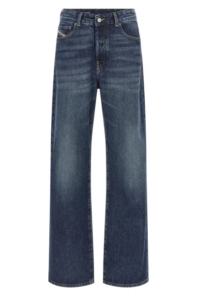 Diesel Sent Denim Trousers Contrast Stitching In Blue