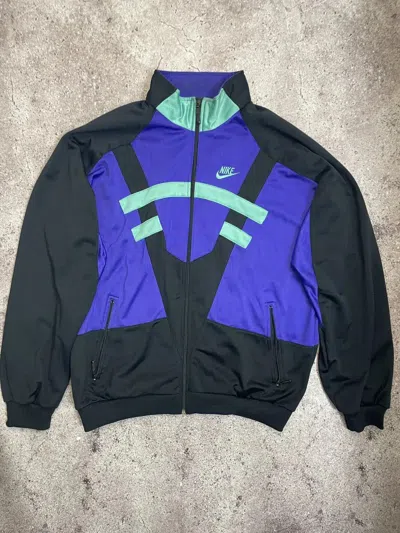 Pre-owned Nike X Vintage Nike Vintage Zip Blue Track Sweatshirt Jacket