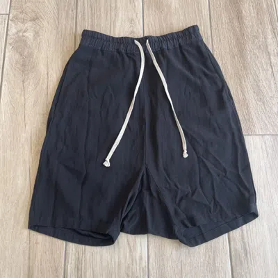 Pre-owned Rick Owens Ss12 "naska" Rayon Acetate Pod Shorts In Black