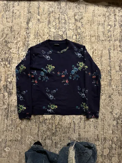 Pre-owned Raf Simons Fower Sweater In Blue