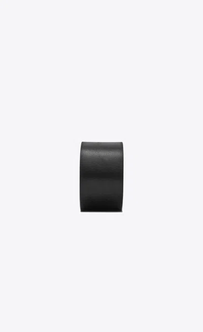 Saint Laurent Id Cuff Bracelet In Black