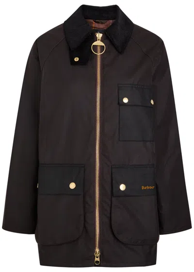 Barbour Luella Waxed Cotton Jacket In Black