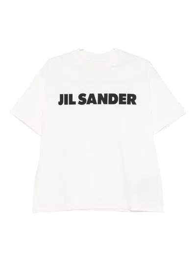 Jil Sander Women Ivory Cotton Oversize T-shirt In White