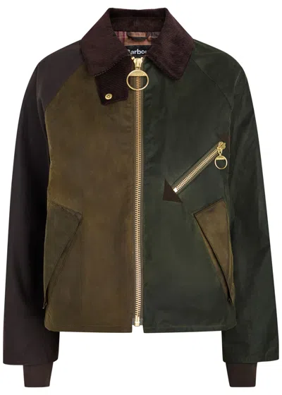 Barbour Arlene Waxed Cotton Jacket In Green
