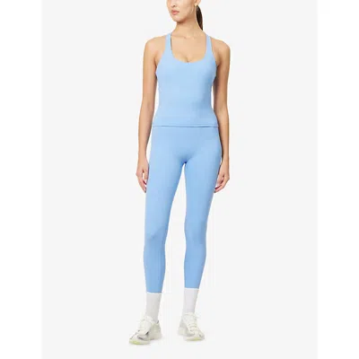 Adanola Womens Ice Blue Ultimate Regular-fit Jersey Gym Leggings In Blue