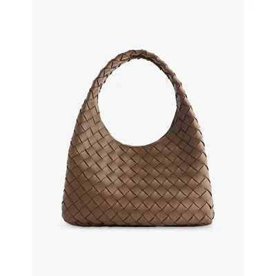 Bottega Veneta Womens Pinecone-m Brass Campana Small Leather Shoulder Bag
