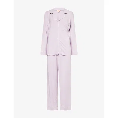 Eberjey Womens Thistle/ivory Gisele Stretch-modal Pyjamas&nbsp; In Purple