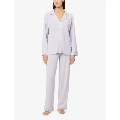 Eberjey Womens Thistle/ivory Gisele Stretch-modal Pyjamas&nbsp; In Purple